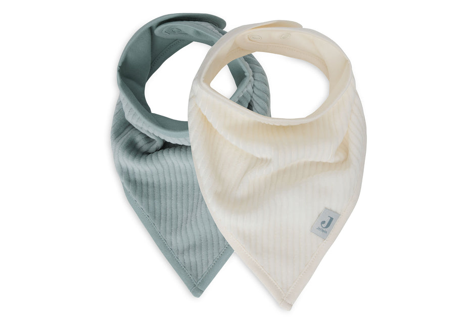 Jollein Bib Bandana Velvet Sea Green/Ivory 2szt.