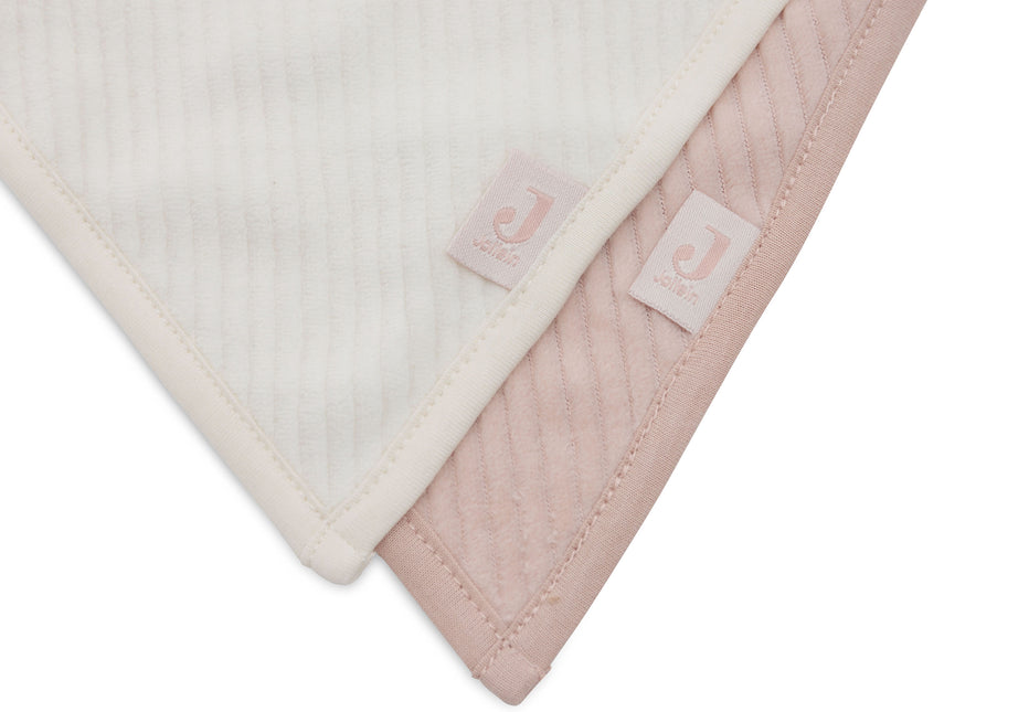 Jollein Bib Bandana Velvet Wild Rose/Ivory 2szt.