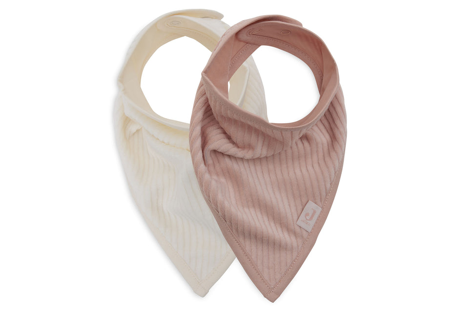 Jollein Bib Bandana Velvet Wild Rose/Ivory 2szt.