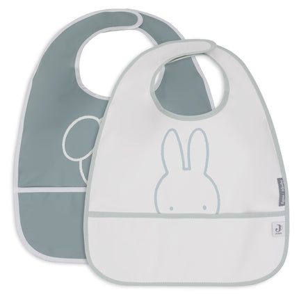 Jollein Śliniak wodoodporny Miffy Peekaboo Sea Green 2szt.