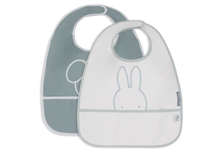 Jollein Śliniak wodoodporny Miffy Peekaboo Sea Green 2szt.