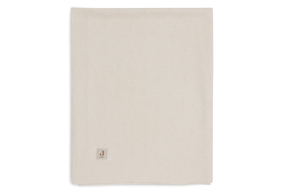 Jollein Kocyk do kołyski Cosy Knit Ivory 75 X 100 cm