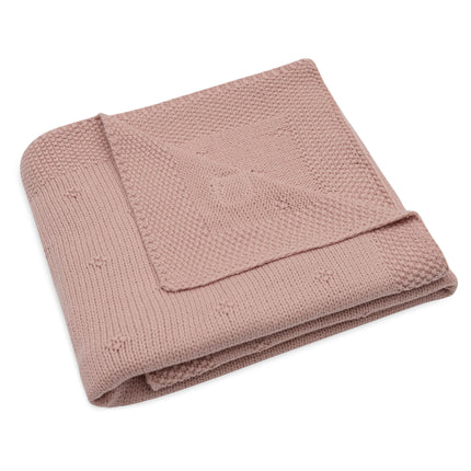 Jollein Cradle Blanket Cosy Knit Wild Rose 75 X 100 cm