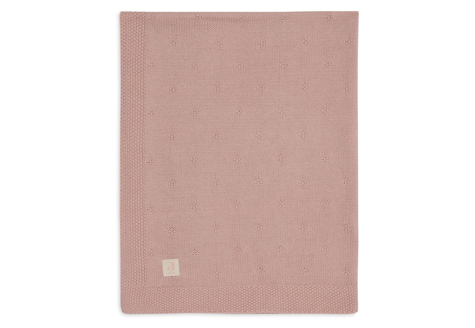 Jollein Cradle Blanket Cosy Knit Wild Rose 75 X 100 cm