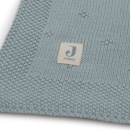 Jollein Koc do łóżka Cosy Knit Sea Green 100 X 150 cm