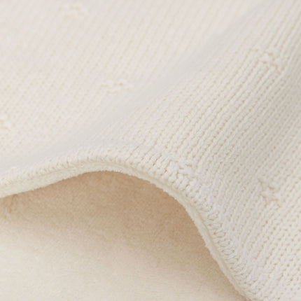 Jollein Cradle Blanket Cosy Knit Ivory/Velvet 75 X 100 Cm