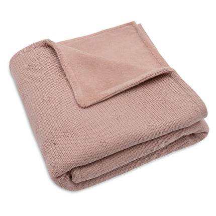 Jollein Cradle Blanket Cosy Knit Wild Rose/Velvet 75 X 100 Cm