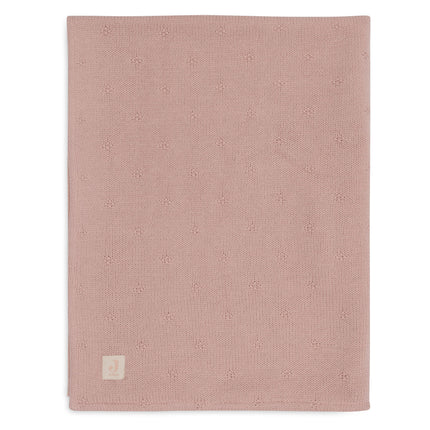 Jollein Cradle Blanket Cosy Knit Wild Rose/Velvet 75 X 100 Cm