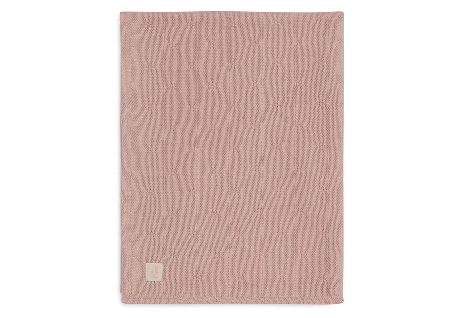 Jollein Cradle Blanket Cosy Knit Wild Rose/Velvet 75 X 100 Cm