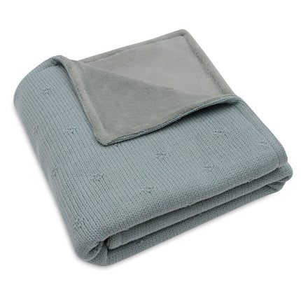 Jollein Cradle Blanket Cosy Knit Sea Green/Velvet 75X100 Cm