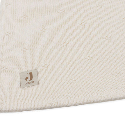 Jollein Bed Blanket Cosy Knit Ivory/Velvet 100 X 150 Cm