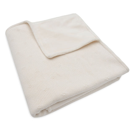 Jollein Bed Blanket Cosy Knit Ivory/Velvet 100 X 150 Cm