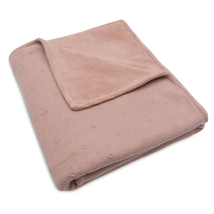 Jollein Bed Blanket Cosy Knit Wild Rose/Velvet 100 X 150 Cm