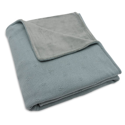 Jollein Bed Blanket Cosy Knit Sea Green/Velvet 100 X 150 Cm