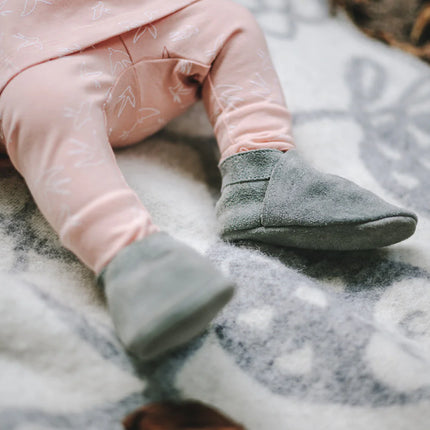 Baby Dutch Babyshoes Uni szary zamsz