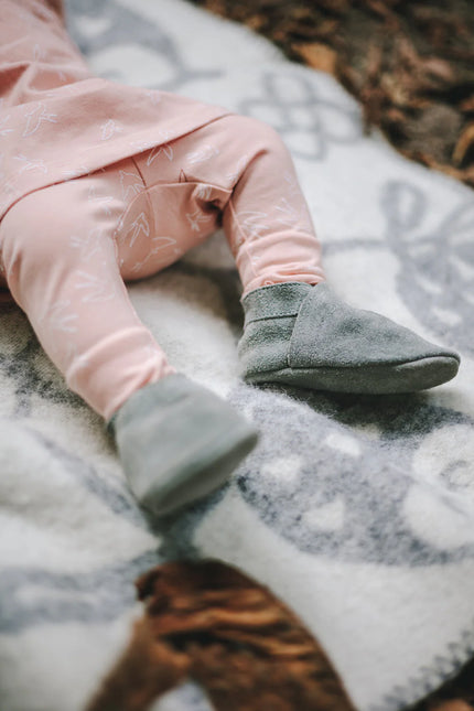 Baby Dutch Babyshoes Uni szary zamsz