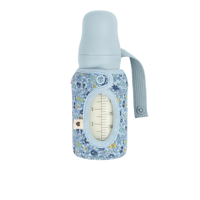 BIBS Pokrowiec na butelkę Liberty Small Chamomile Lawn Baby Blue