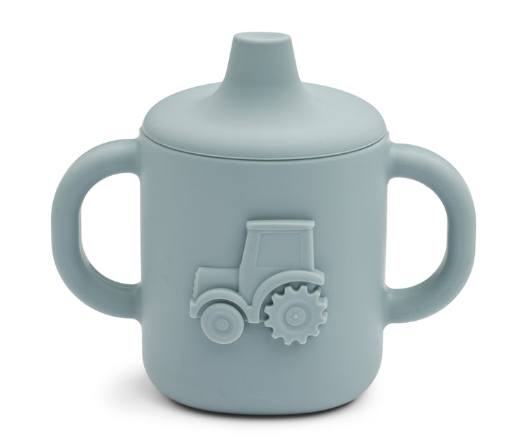 Liewood Amelio Tractor Sippy Cup Blue Fog