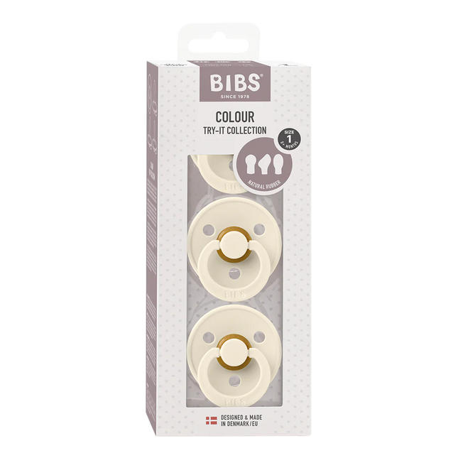 BIBS Teat Size 1 Try-It Box Ivory