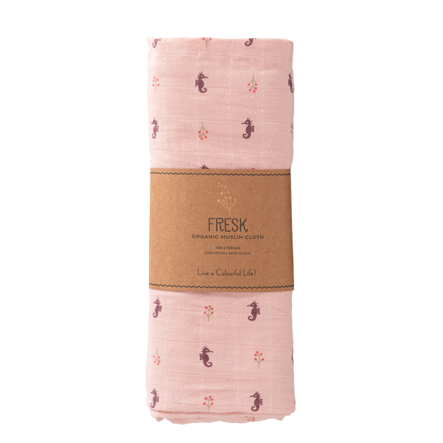 Fresk Swaddle 120x120 cm Konik morski