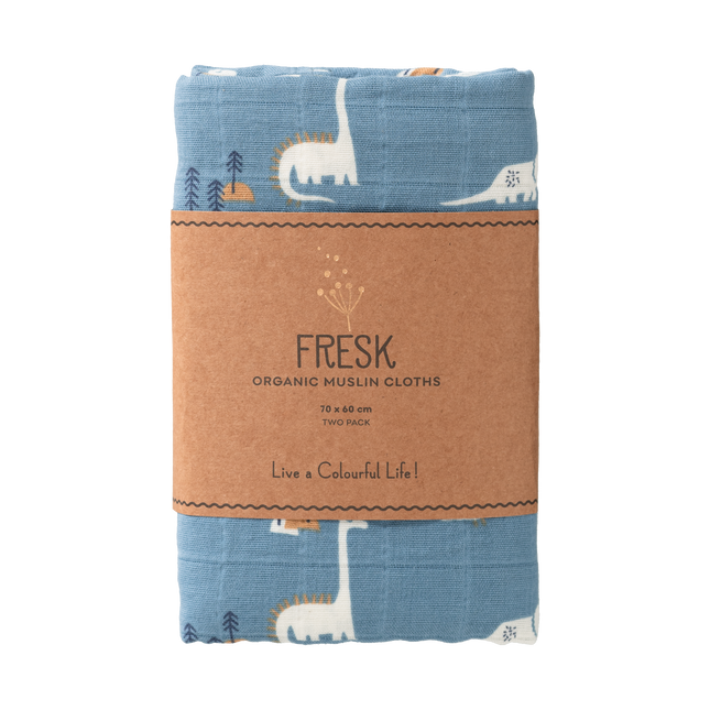 Fresk Swaddle zestaw 2 szt. 70x60 cm Dino