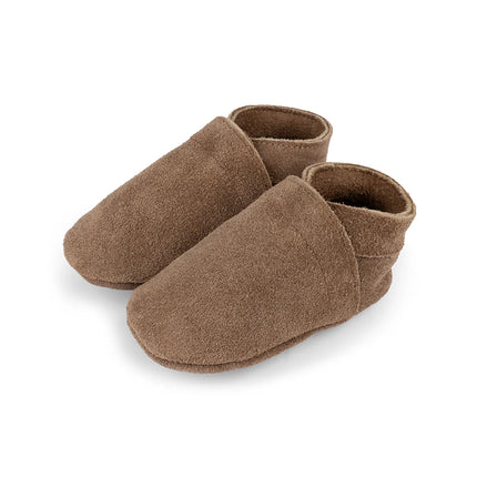 Baby Dutch Babyshoes Uni Kaki Brown zamszowe