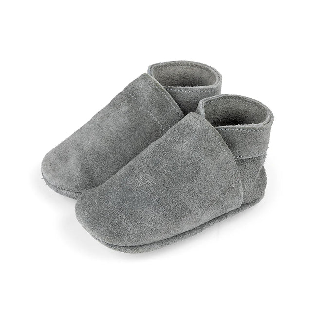 Baby Dutch Babyshoes Uni szary zamsz