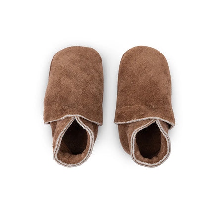 Baby Dutch Babyshoes Uni Ciemnobrązowy zamsz