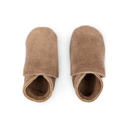 Baby Dutch Babyshoes Uni Kaki Brown zamszowe