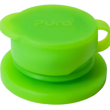 Pura sportfles RVS 550 ml + groene sportdop + groene sleeve