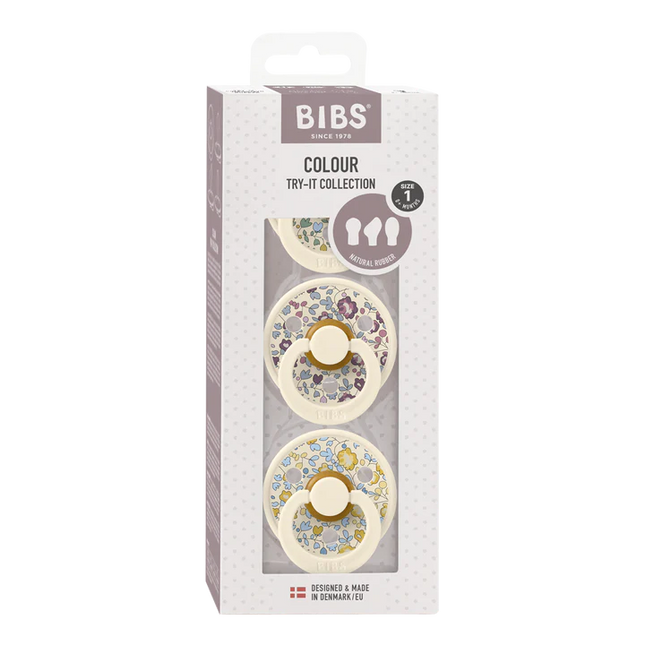 BIBS Teat Size 1 Liberty Try-It Pack Ivory