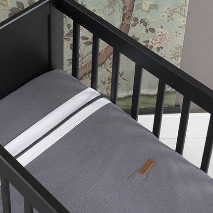 Baby's Only Dekbedovertrek Breeze Antraciet 100x135cm - Baby's Only - Babywinkel - 8720088330715