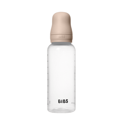 BIBS Baby Bottle Round Latex 1 pack 270 ml Medium Flow Blush - BIBS - Babywinkel - 5713795265374