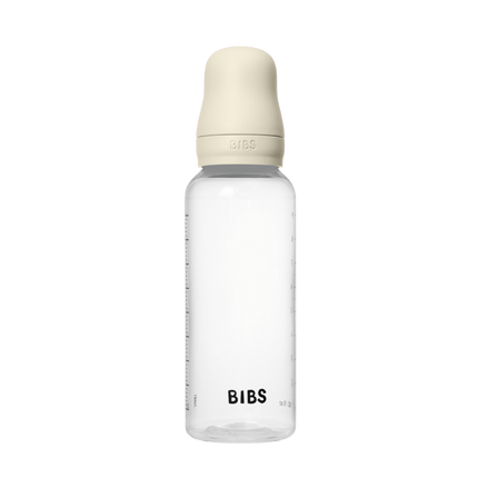 BIBS Baby Bottle Round Latex 1 pack 270 ml Medium Flow Ivory - BIBS - Babywinkel - 5713795265381