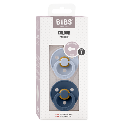 BIBS Smoczek Rozmiar 1 Dusty Blue/ Steel Blue 2szt.