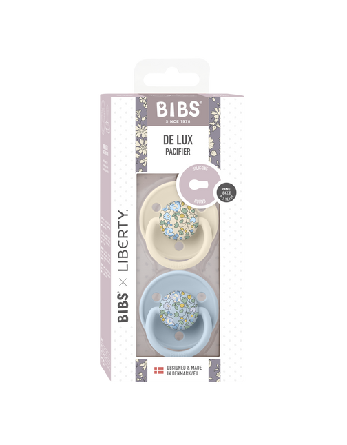 BIBS Smoczek Liberty De Lux Baby Blue 2szt.