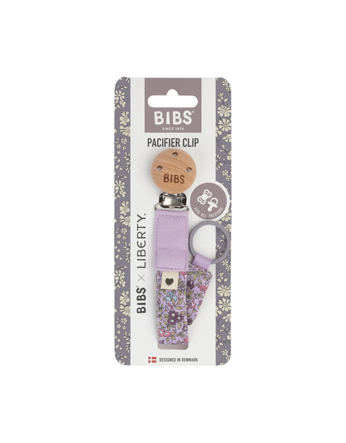 BIBS Sznurek do smoczka Liberty Chamomile Lawn Violet Sky