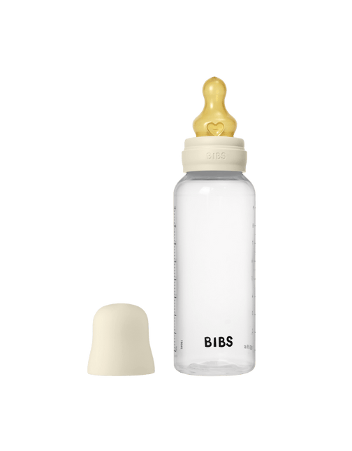 BIBS Grow and Flow Baby Bottle Round Latex Set 150 ml / 270ml Ivory - BIBS - Babywinkel - 5713795265138