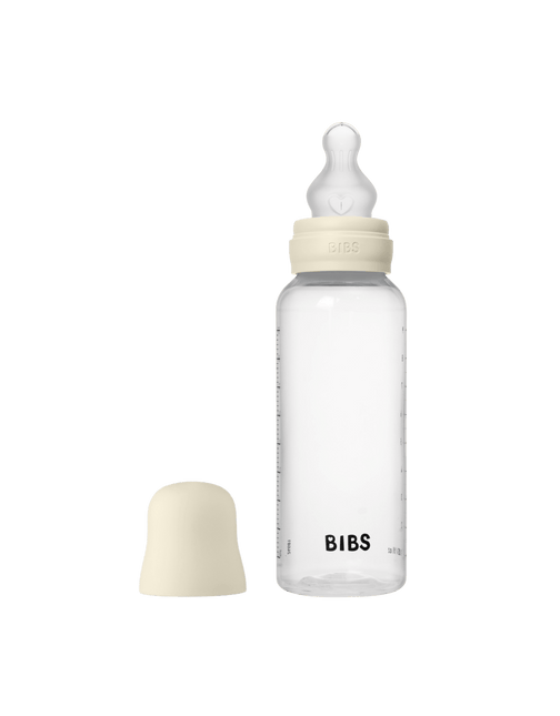 BIBS Grow and Flow Baby Bottle Round Silicone Set 150 ml / 270ml Ivory - BIBS - Babywinkel - 5713795265145