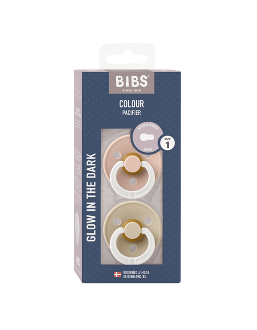 BIBS Speen Maat 1 Blush Night/Vanilla Night 2st - BIBS - Babywinkel - 5713795210015