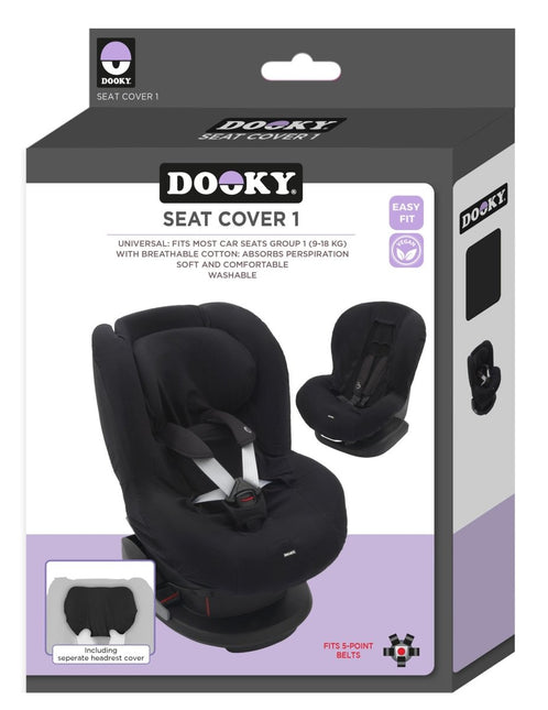 Dooky Autostoelhoes Seat Cover Groep 1 Zwart Uni - Dooky - Babywinkel - 5038278003046