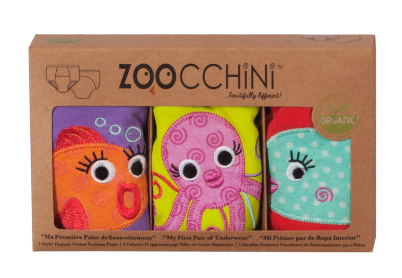 Zoocchini Spodnie treningowe dla dziewczynek Ocean Cotton 3szt.