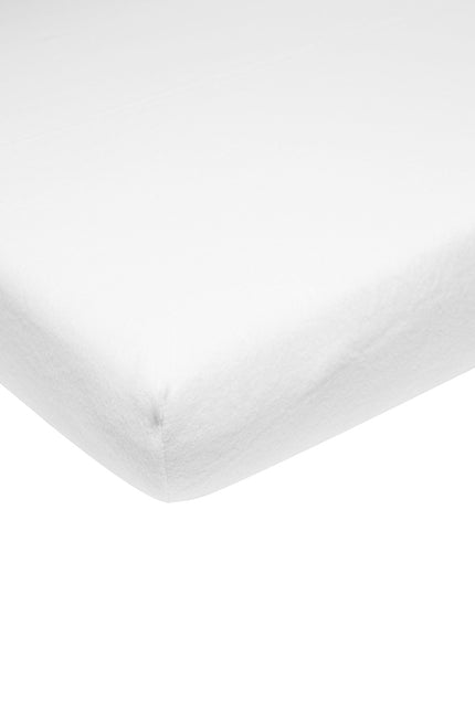 Prześcieradło Meyco Molton Stretch White 70x140/150 cm