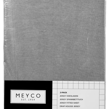 Meyco Prześcieradło Jersey Grey 40x80/90 cm 2szt