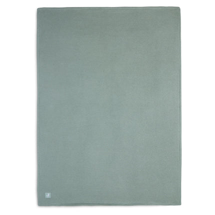 Jollein Kocyk do kołyski Basic Knit Forest Green/Fleece 75x100cm