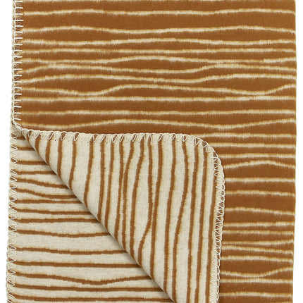 Meyco Cradle Blanket Flannel Stripe Camel