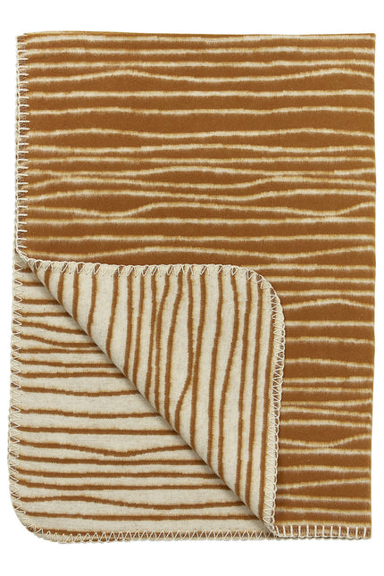 Meyco Cradle Blanket Flannel Stripe Camel