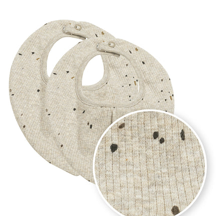 Meyco Bib Rib Mini Spot 2-Pack Sand Melange