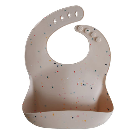 Mushie Bib Silicone Vanilla Confetti