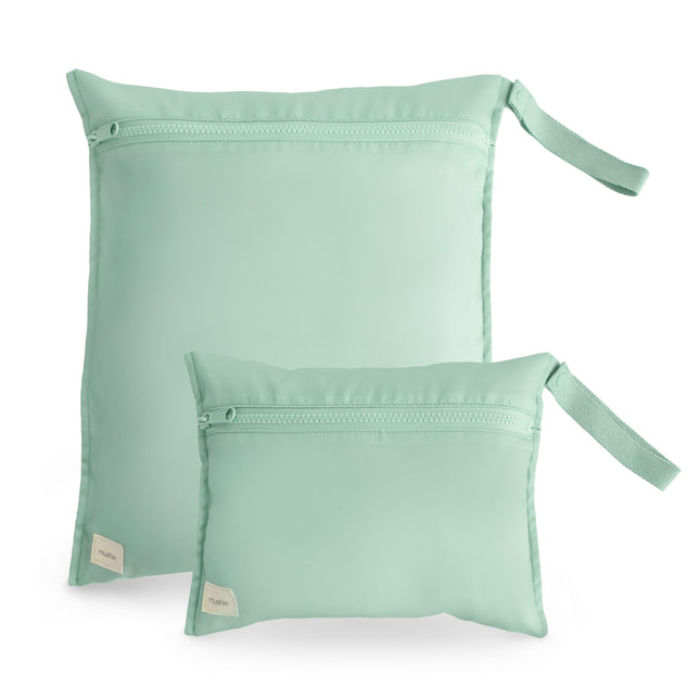 Mushie Storage Bag Waterproof Roman Green 2St